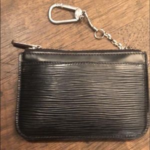 Authentic Louis Vuitton Epi Black Cles key pouch